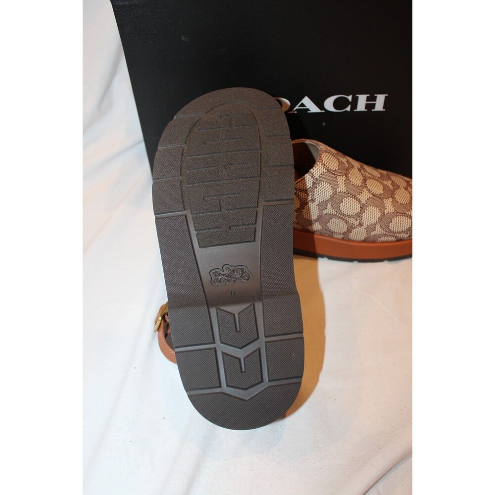 Coach Women's Sculpted C Signature Logo Platform Clogs Cocoa Amber Sz 8 NIB - Picture 9 of 9